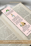 Classic Storybook Themed Baby Shower Bookmark Poem