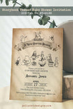 Classic Storybook-Book Themed Baby Shower Invitation Card Design