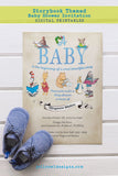 Storybook-Book-Themed Baby Shower Invitation