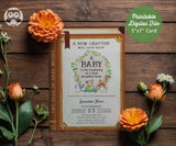 Classic Storybook Themed Baby Shower Invitation - A New Chapter Will Soon Begin