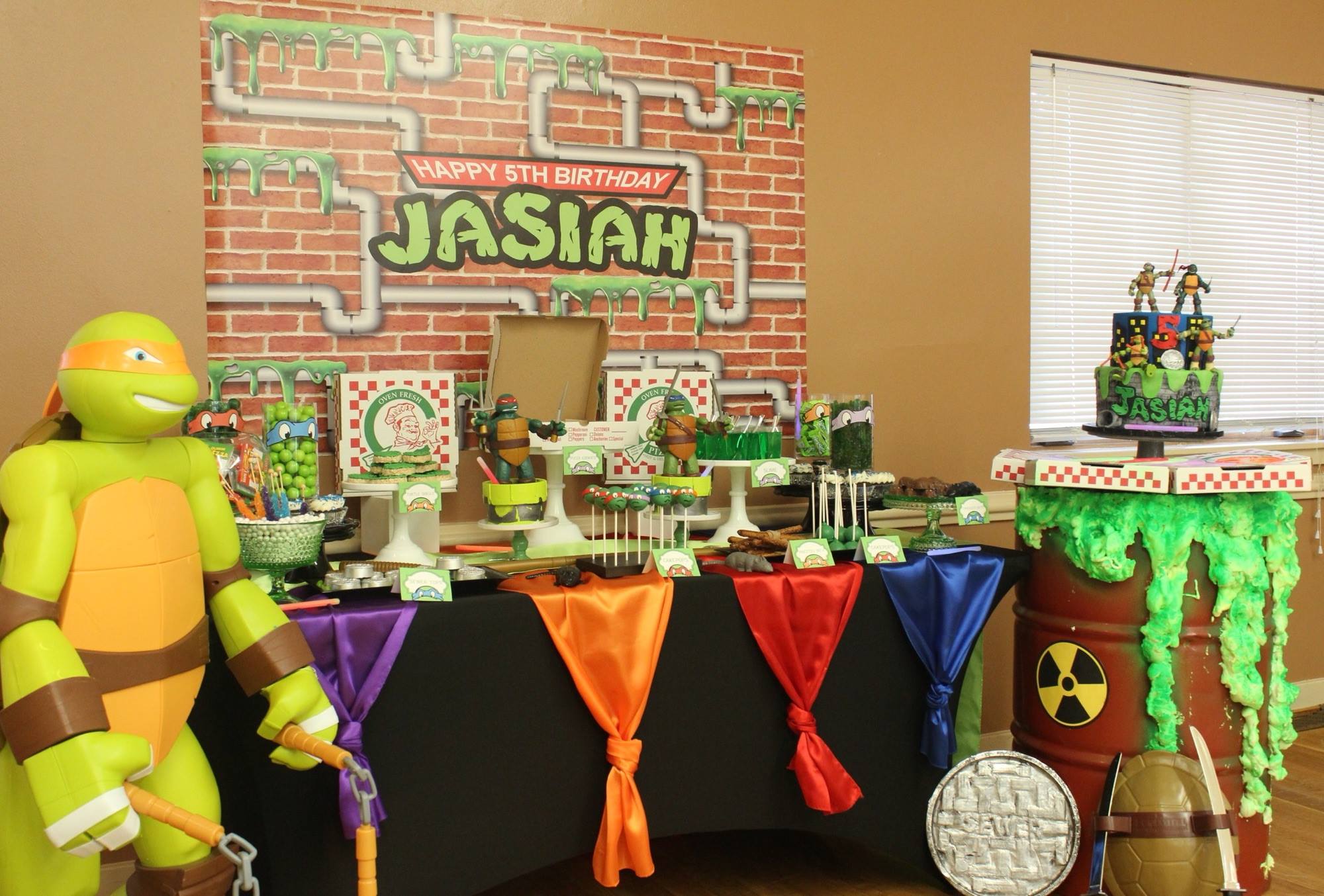 Teenage Mutant Ninja Turtles TMNT Birthday Party Backdrop – Jolly Owl  Designs
