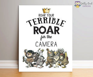 Where The Wild Things Are Party Sign - Roar Your Terrible Roar