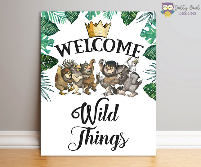 Where The Wild Things Are Party Sign - Welcome Sign – Jolly Owl Designs where-the-wild-things-are-party-sign-welcome-sign-jolly-owl-designs