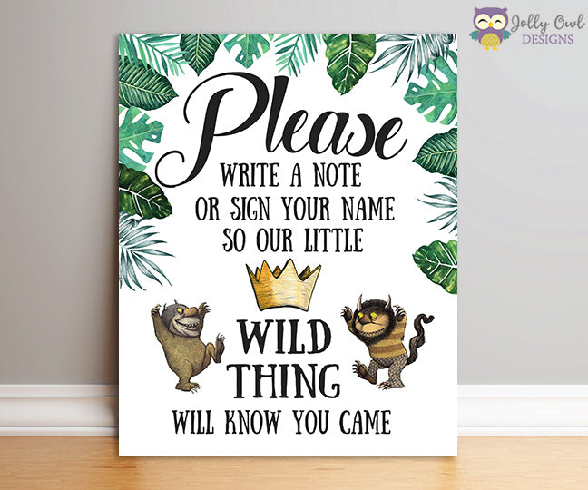 where-the-wild-things-are-party-sign-please-write-a-note-jolly-owl-designs for Where The Wild Things Are Free Printables Where The Wild Things Are Party Sign - Please Write A Note – Jolly Owl Designs for Where The Wild Things Are Free Printables