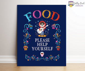 Coco Birthday Party Signs - Enjoy Some Food