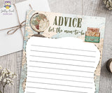 Advice for the Mom To Be - Travel Themed Baby Shower Game Activity