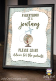 Advice for the Parents To Be Table Sign - Printable Signage for Vintage Travel Theme Baby Shower