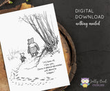 Vintage Classic Winnie The Pooh Quotes - As Soon As I Saw You I Knew a Grand Adventure was About to Happen / Wall Art Digital Download
