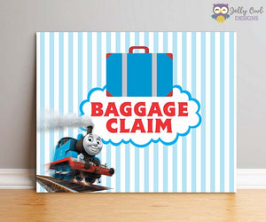 Thomas The Train Birthday Party Sign - Baggage Claim
