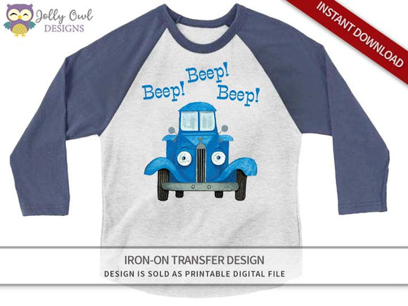 Little Blue Truck Iron On Transfer Shirt Design