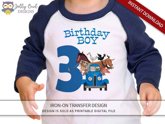 Bluey Birthday Boy, Printable Iron On Transfer