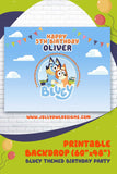 Bluey Birthday Party Backdrop Banner - Digital Printable