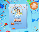 BLUEY Themed Birthday Party Printable Invitation