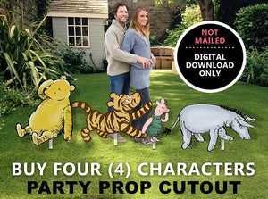 Digital Party Prop Standee Cutout - Classic Winnie The Pooh Bundle