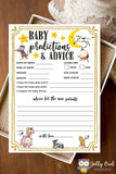 Baby Predictions and Advice Baby Shower Game Activity - Nursery Rhyme Book Theme