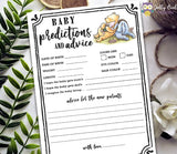 Baby Predictions and Advice Baby Shower Game Activity - Classic Winnie The Pooh