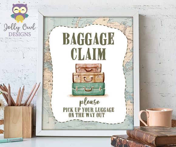 Printable Baggage Claim Sign