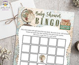 BINGO Baby Shower Game Card - Travel Themed Baby Around The World