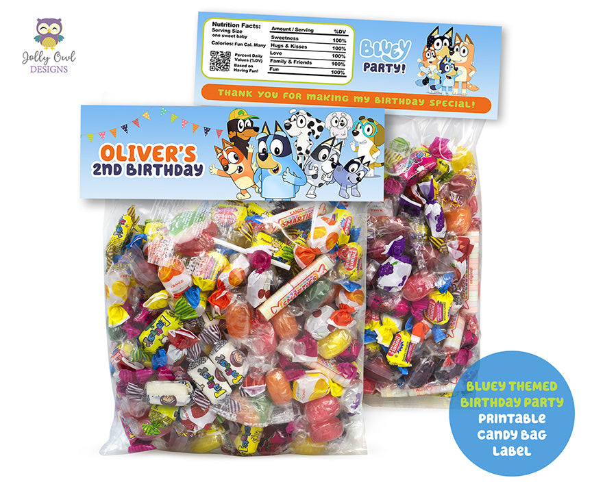 BLUEY Themed Birthday Party Printable Favor / Food Label – Jolly Owl Designs bluey-themed-birthday-party-printable-favor-food-label-jolly-owl-designs