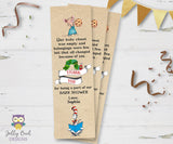 Storybook Themed Baby Shower Thank You Bookmark