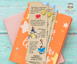 Storybook Themed Baby Shower Bookmark Famous Quotes