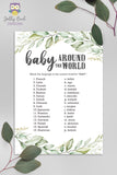 Botanical Greenery Baby Shower Game - Baby Language Around The World