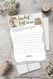Baby Bucket List Card - Travel Themed Baby Shower Game Activity