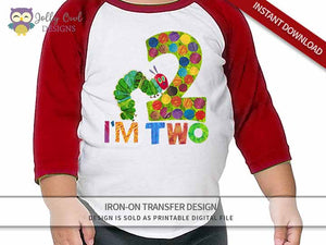The Very Hungry Caterpillar Iron On Transfer Design for 2nd Birthday Shirt