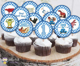 Little Blue Truck Cupcake Toppers | Birthday Party Circles for Age 1