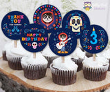 COCO Cupcake Toppers  I  Birthday Party Circles