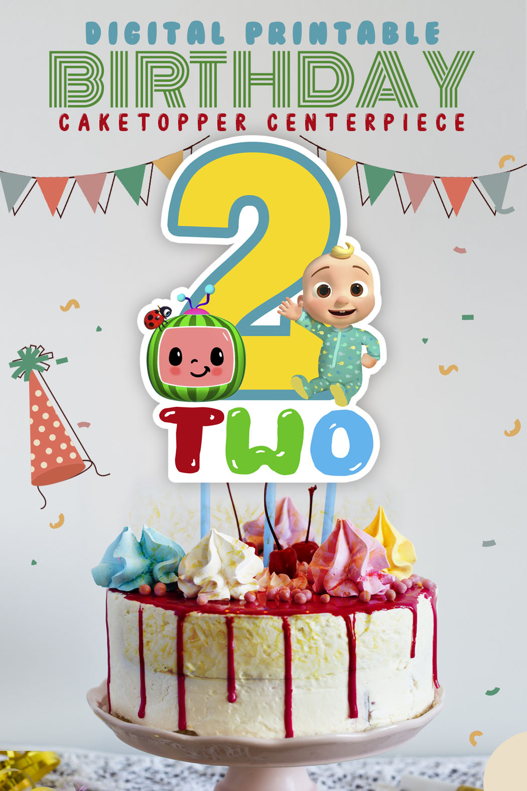 First Birthday Cake D3 - 2 tier – Bookmycake