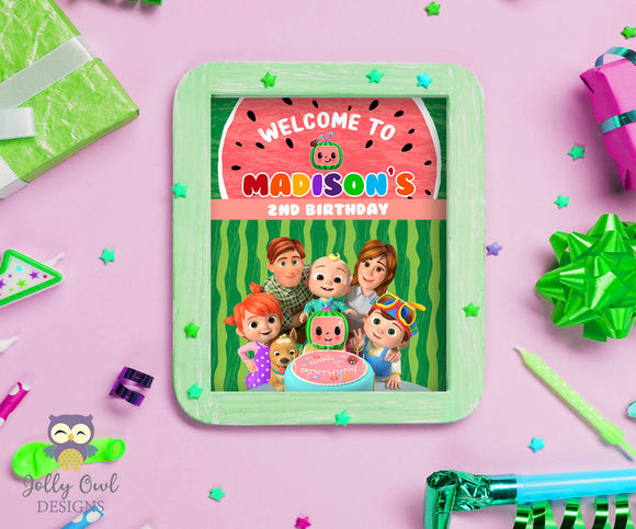 Cocomelon Birthday Party Thank You Tag or Favor Tag - Thanks A Melon - –  Jolly Owl Designs