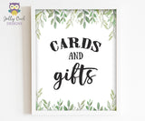 Botanical Greenery Baby Shower Party Sign - Cards and Gifts