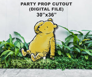 Digital Party Prop Standee Cutout - Classic Winnie The Pooh