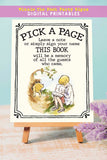 Winnie The Pooh Party Signs - Pick A Page Sign