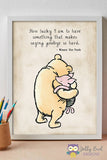 Classic Winnie The Pooh Quote - Printable Wall Art Decor for Kids Bedroom or Nursery Room