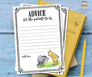 Classic Winnie The Pooh Baby Shower Game Advice for the Parents To Be