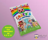 Cocomelon Party Chip Bag - Personalized Digital File