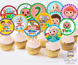 Cocomelon Birthday Party - PERSONALIZED Cupcake Topper