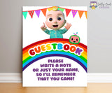 Cocomelon Birthday Party Guestbook Sign - Digital File