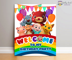 Cocomelon Birthday Party Welcome Sign - Digital File