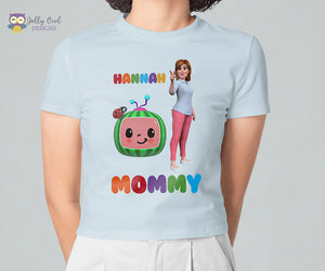 Cocomelon Iron On Transfer T-shirt Design / Birthday Family T-shirt For Mommy or Mom / Digital File Only