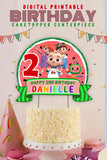 Cocomelon Birthday Party - Personalized Cake Centerpiece or Topper