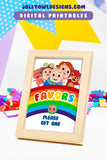 Cocomelon Birthday Party Favor Table Sign - Please Get One - Digital File Only