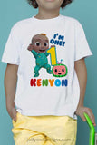 Cocomelon Birthday Party Printable T-shirt Iron On Transfer - African American - Personalized For Age 1