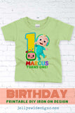 Cocomelon Birthday T-Shirt Design - Digital Design for Iron On Transfer - Personalized For Age One