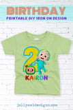 Cocomelon Birthday T-Shirt Design - Digital Design for Iron On Transfer - Personalized For Age Two