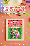Cocomelon Birthday Party Welcome Sign - Personalized