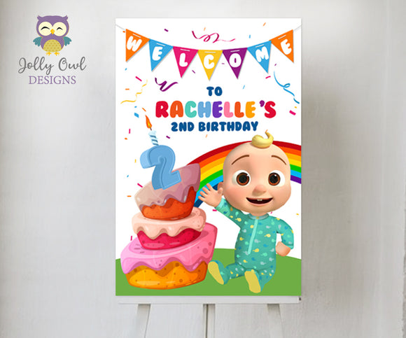 Cocomelon Birthday Party Welcome Sign - Digital Printable