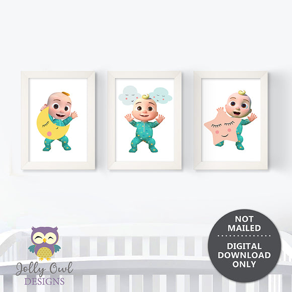 Cocomelon Birthday Gift Idea - Printable Wall Art Decor for Bedroom Nursery Room